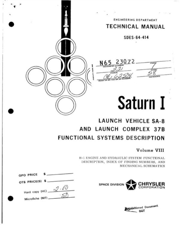 Saturn I Functional Systems Description